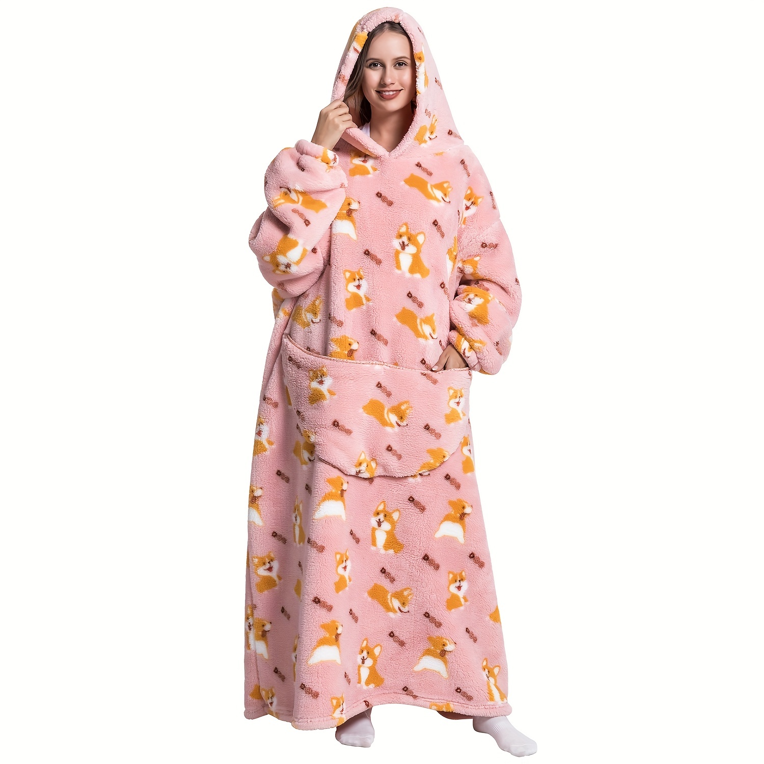 Extra Long Wearable Blanket Hoodie Oversized Hoodie Blanket - Temu