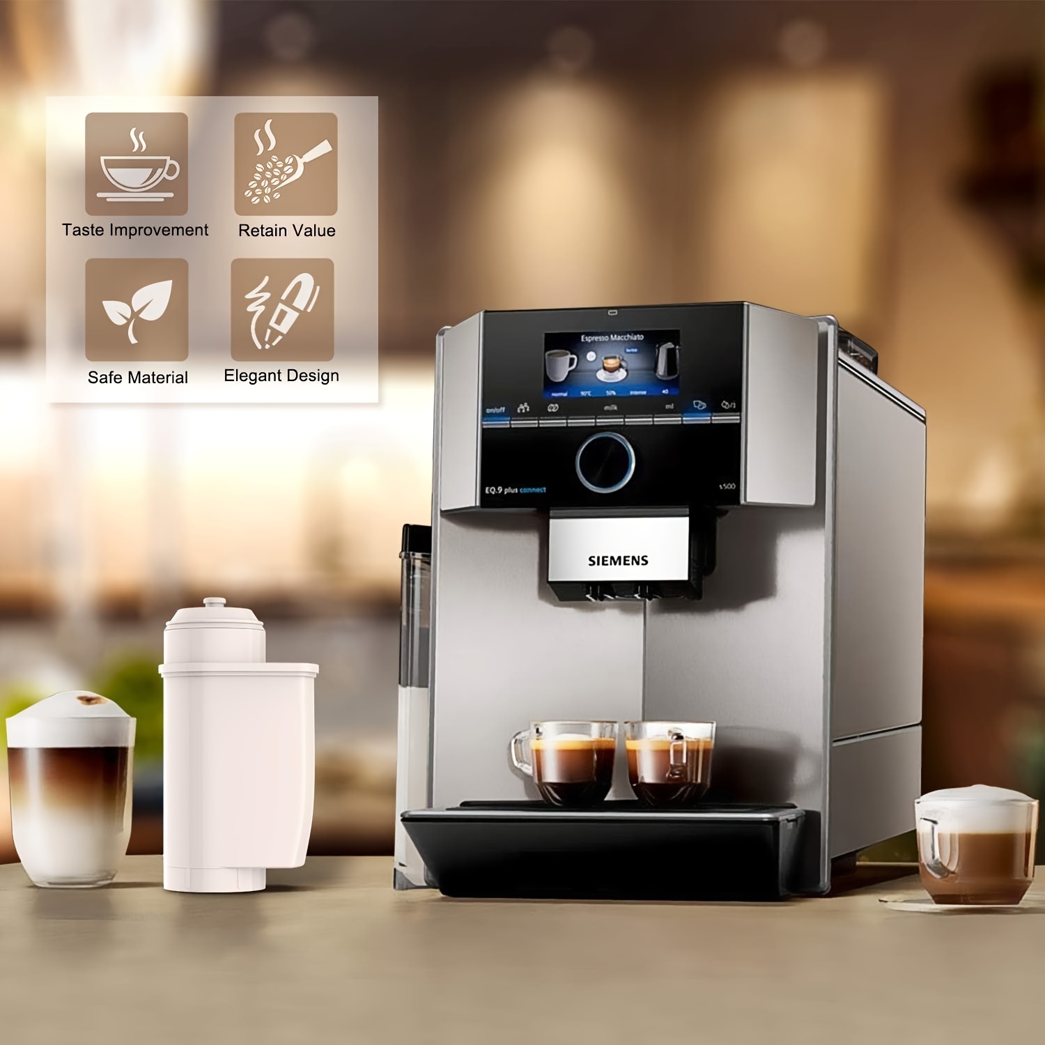 Capsules de café rechargeables, en acier inoxydable, compatibles avec les  machines Tassimo (grand format - 180 ml) : : Maison