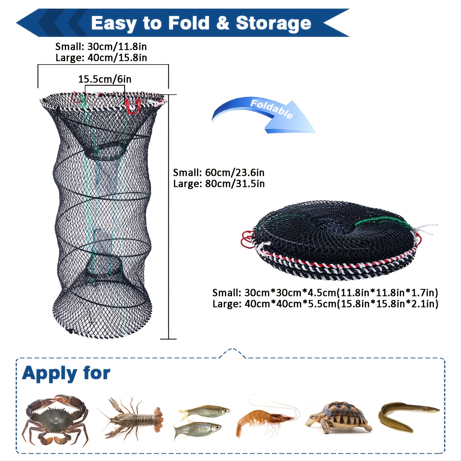 Folding Portable Durable Tackle Accessories Crawfish Outdoor