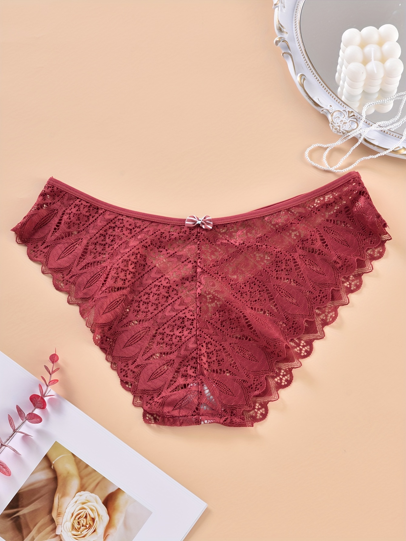 Women Sexy Lace Hollow Out Embroidered Mesh Sheer Panties Hollow Out Low  Waist Plus Size My Recent Orders to Be Delive Beige : : Clothing,  Shoes & Accessories