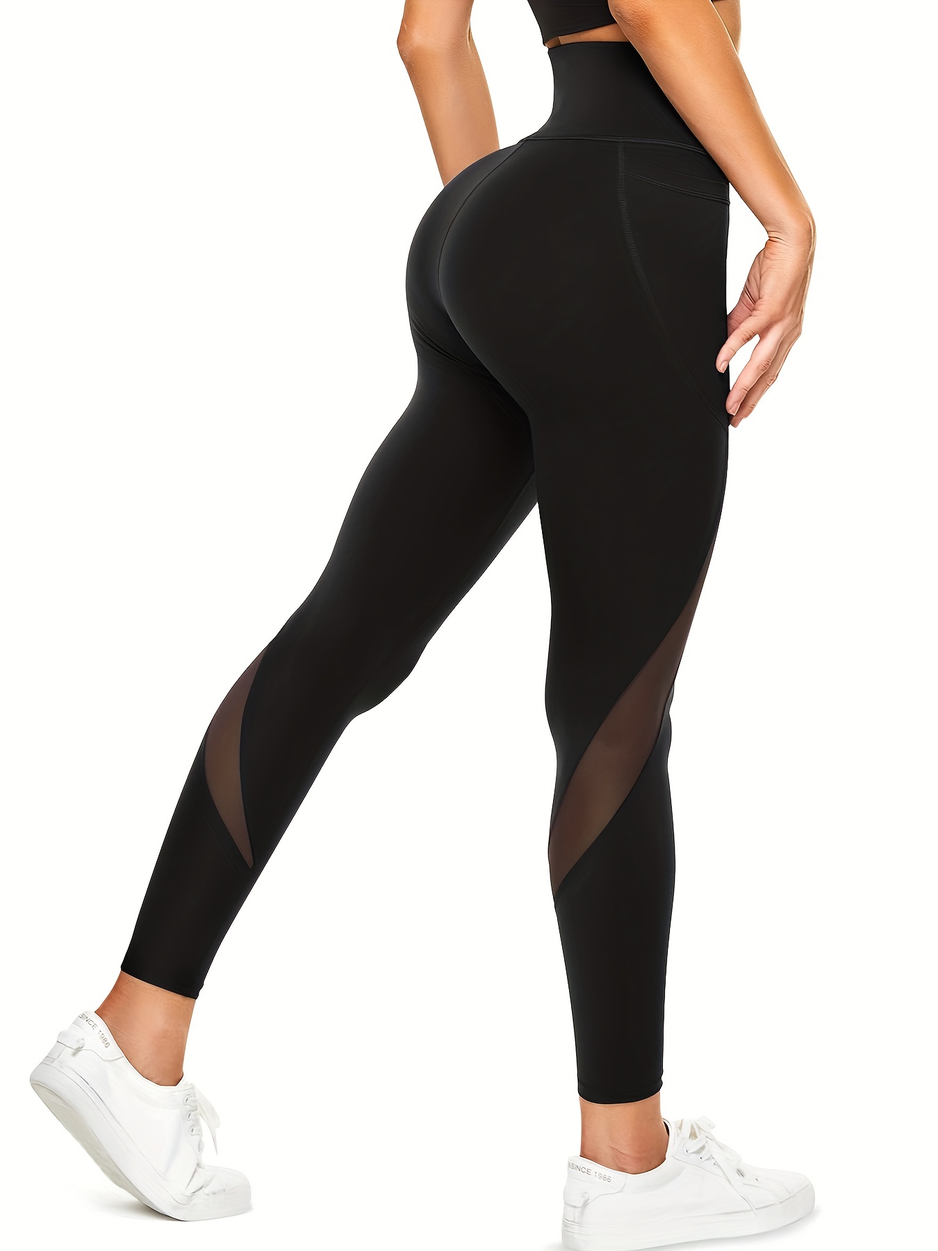 Sports Leggings Side Pocket Breathable Yoga Pants Fitness - Temu