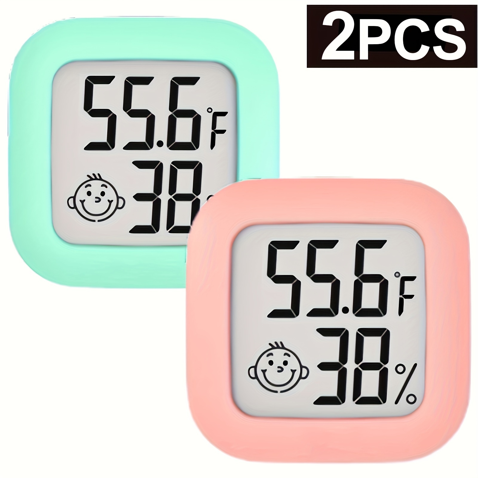 Vaikby Indoor Thermometer 2Pack, Humidity Gauge Meter Digital Hygrometer  Room Thermometer for Home, Hight Accurate Temperature and Humidity Monitor