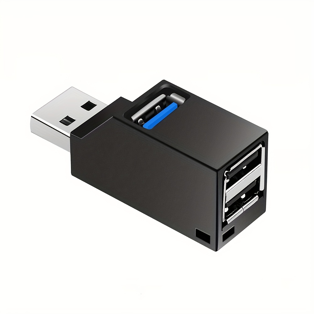 

Usb 3.0 Hub Adapter Extender Mini Splitter Box 1 To 3 Ports High Speed Usb 2.0 For Pc Laptop U Disk Card Reader