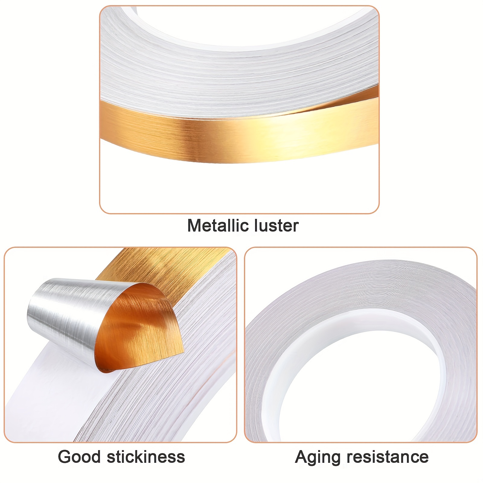 5 Rolls Gold Metallic Mirror Washi Tape for Wall Decor Crafts Art Tape DIY  Decorations Gift Wrapping Self Adhesive Gold Tape - AliExpress