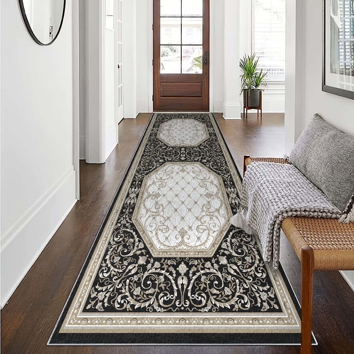 Laundry Room Area Rug Non Slip Floor Mat Long Oriental - Temu