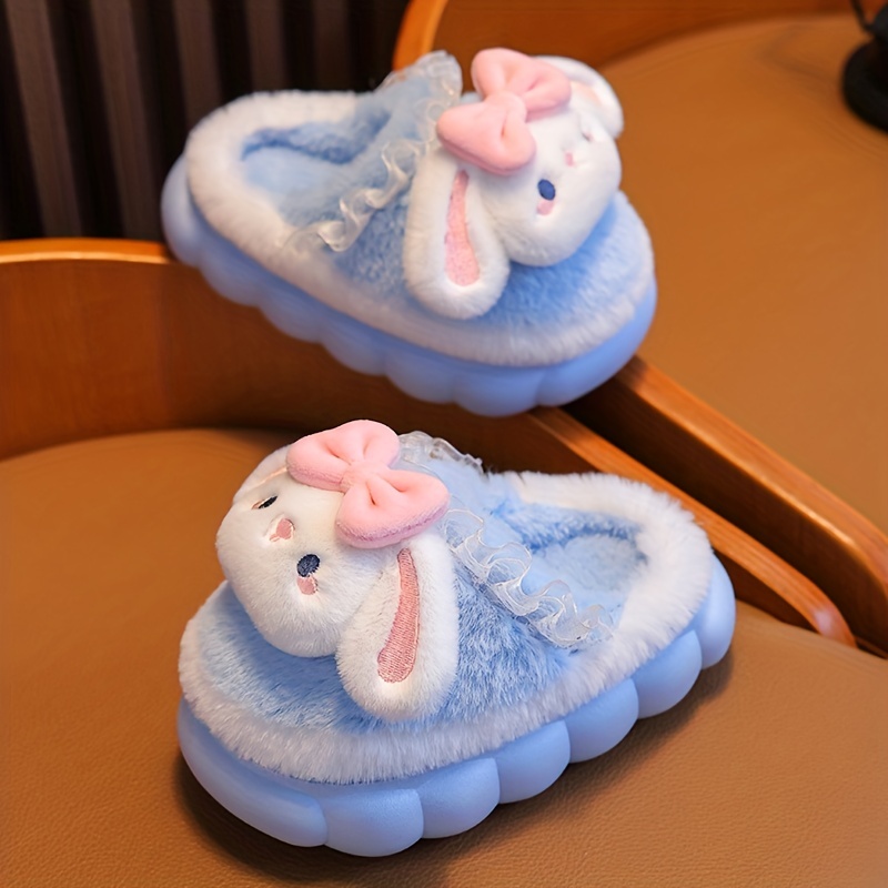 Sanrio Cinnamoroll Plush Slippers Household Women Children Winter Cartoon  Warm Plush Non Slip Indoor Fluffy Kawaii Student Shoes