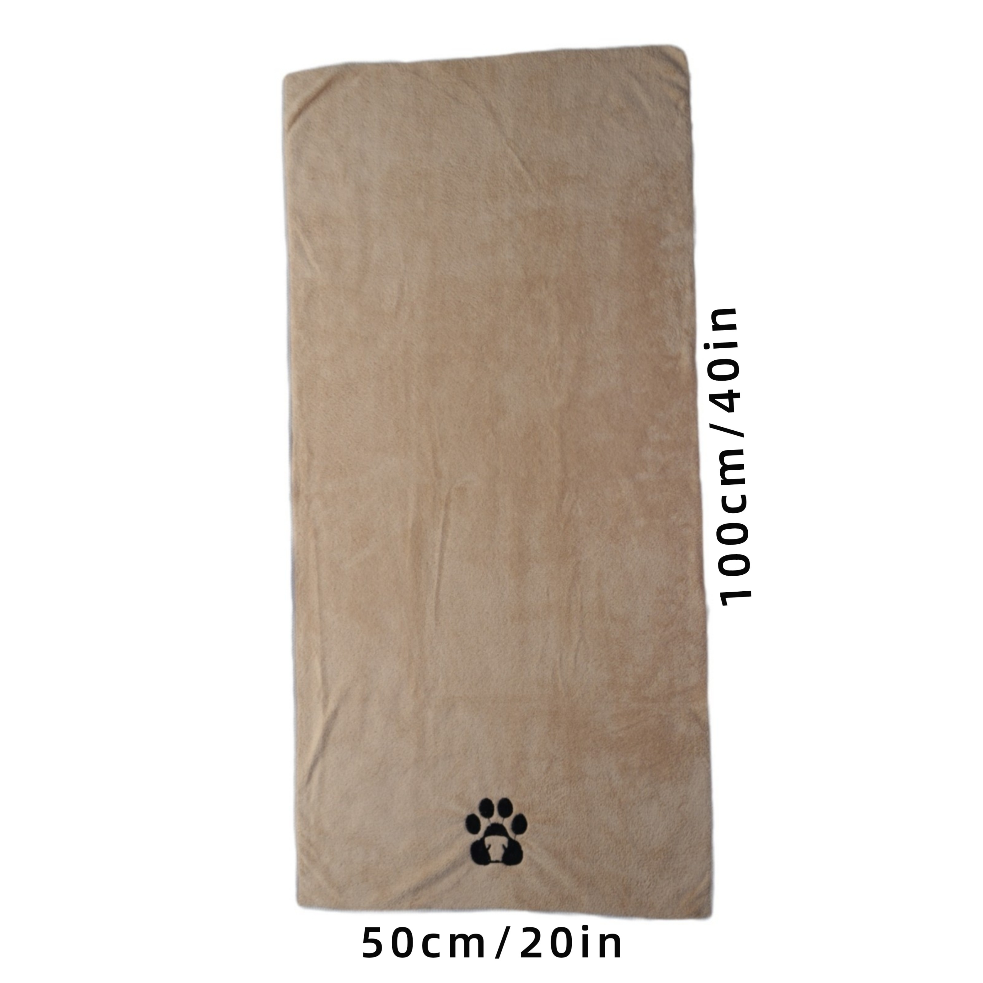 TEMU 1pc Soft Microfiber Pet Bath Towel Dog Coral Fleece Towel, Quick Dry Dog Cleaning Bathing Towel