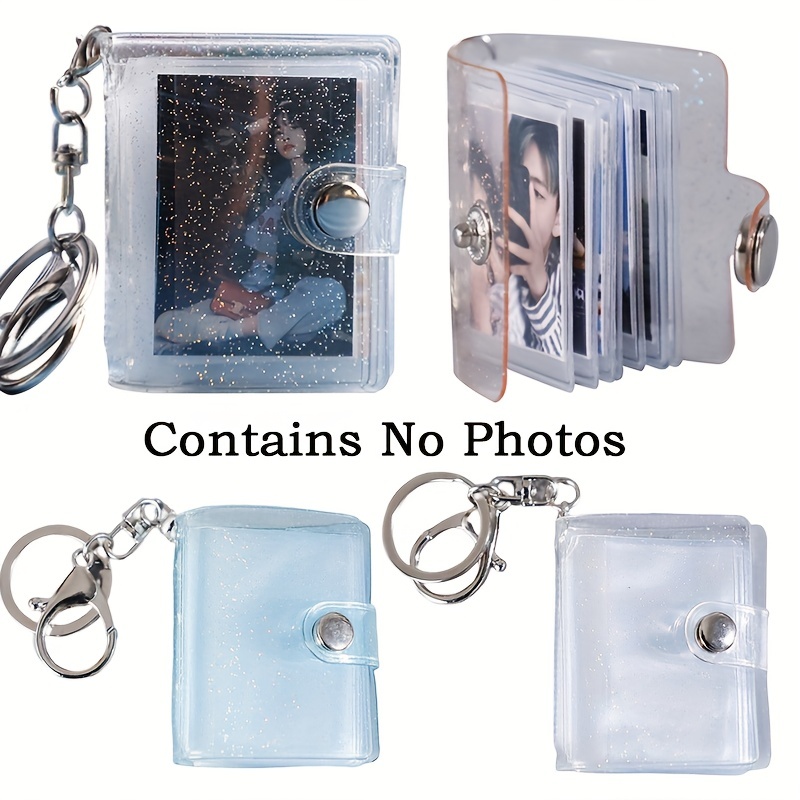 Mini porte-clés pour album photo, livre d'images en PVC, album de