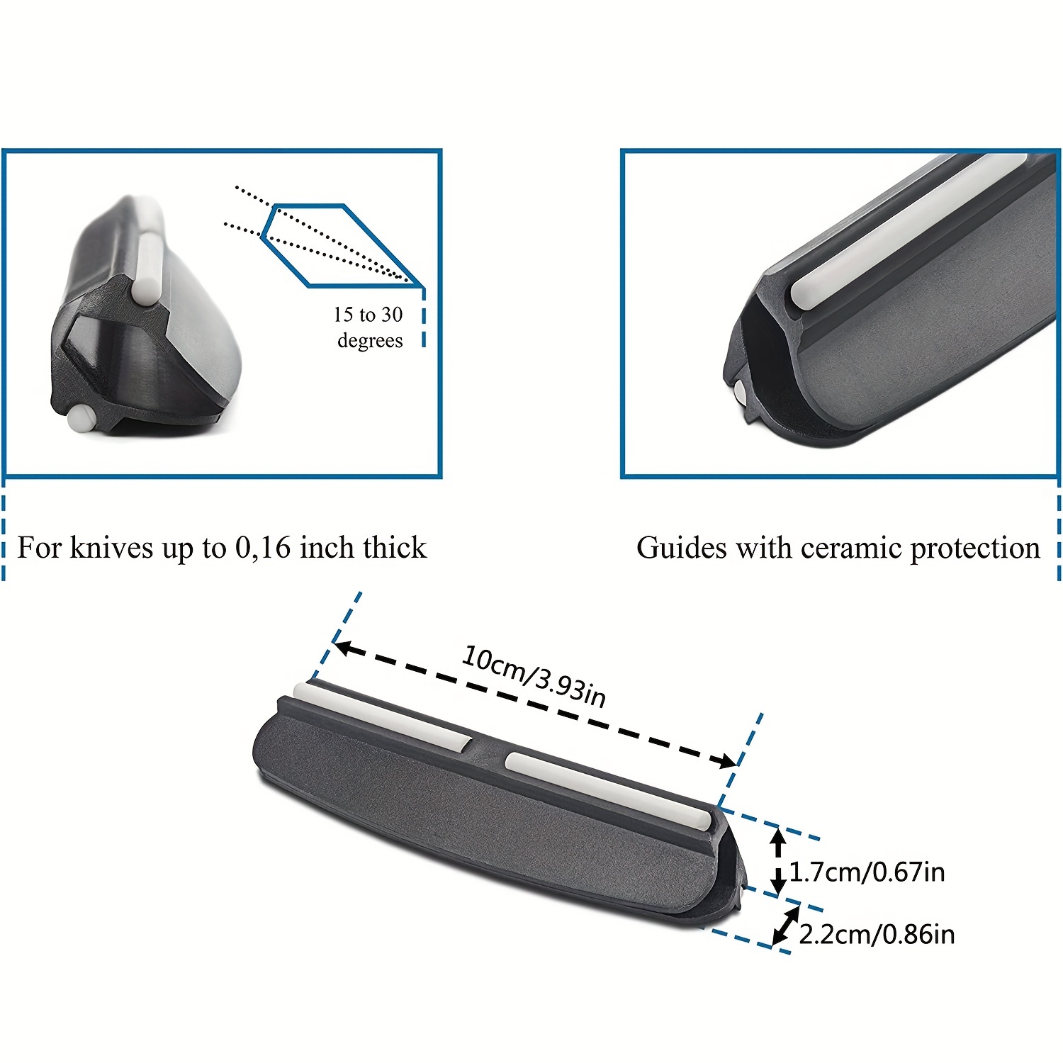 Knife Angle Guide Ceramic Blade 15 Degree Knife Sharpening Stone