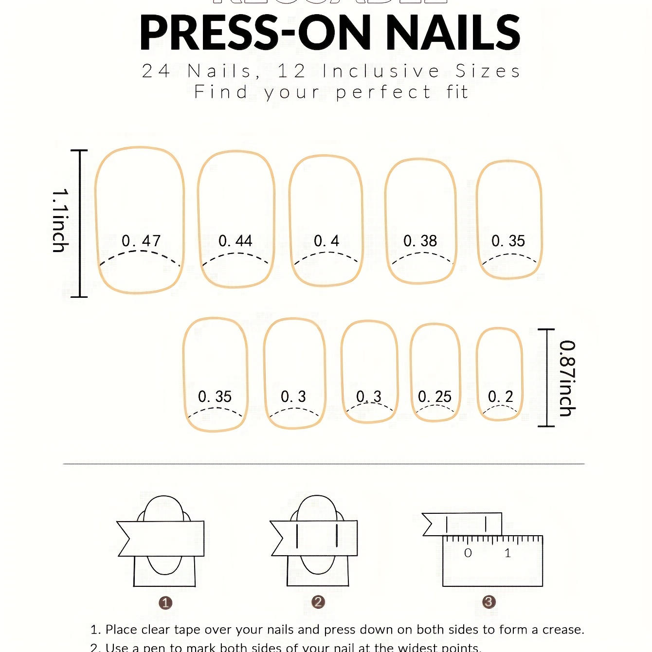 Black Press On Nails Medium Square Fake Nails Glossy Full - Temu