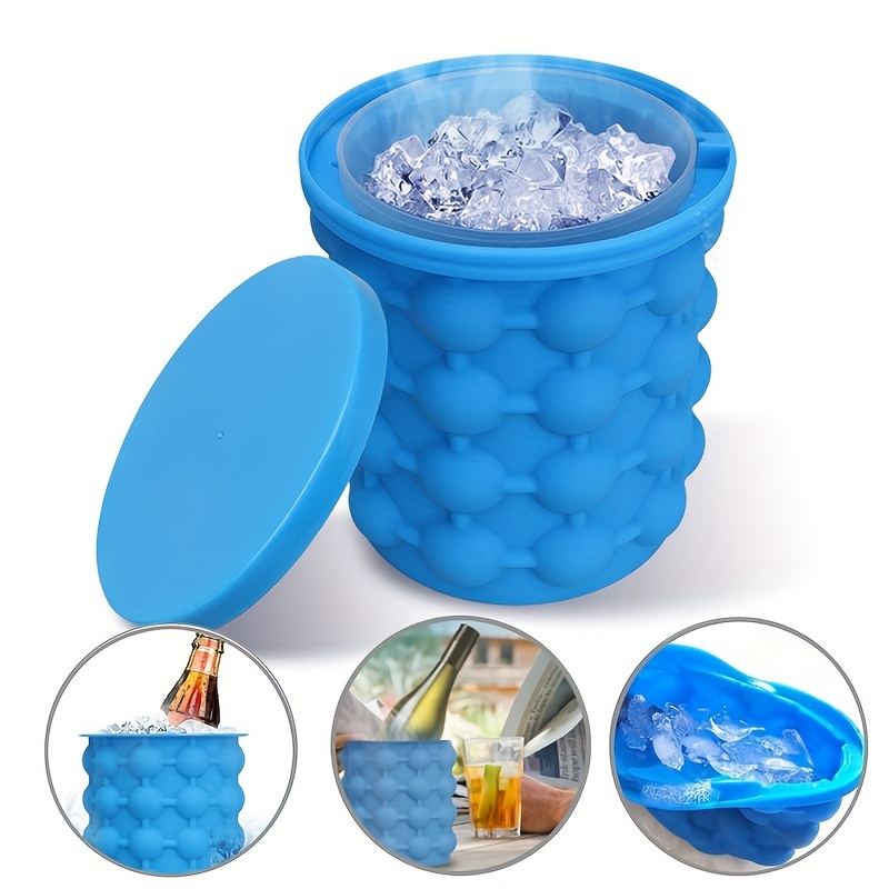 Large Silicone Plastic Ice Cube Maker Genie Wine Bucket Big Bucket Tray  Mold Cup