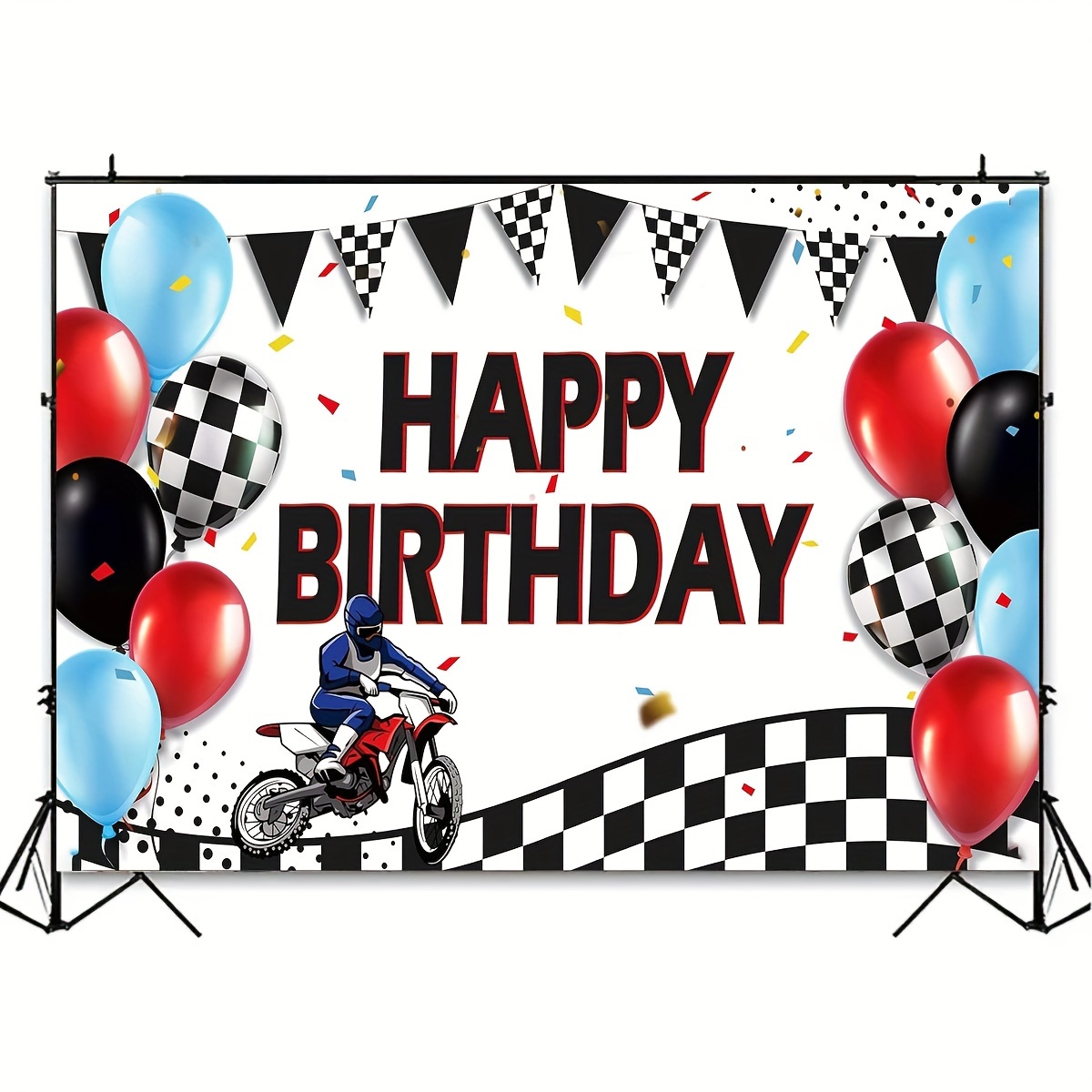 Dirt Bike Party Decorations, Motocross Birthday Party Supplies Includes  Banner, Cake Toppers, Balloons, Dirt Bike Party Supplies for Boys Girls  Birthday Motorcycle Extreme Sports Party Decorations 