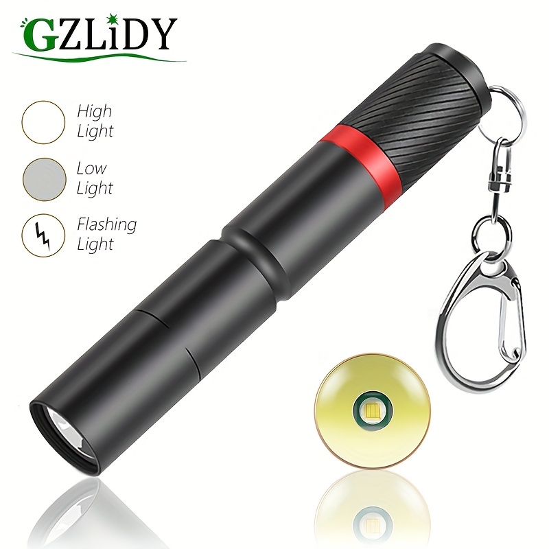 Luz de bolígrafo, linterna LED de bolsillo, 5 piezas pequeñas mini linterna  con clip, 3 modos para campamento, al aire libre, emergencia