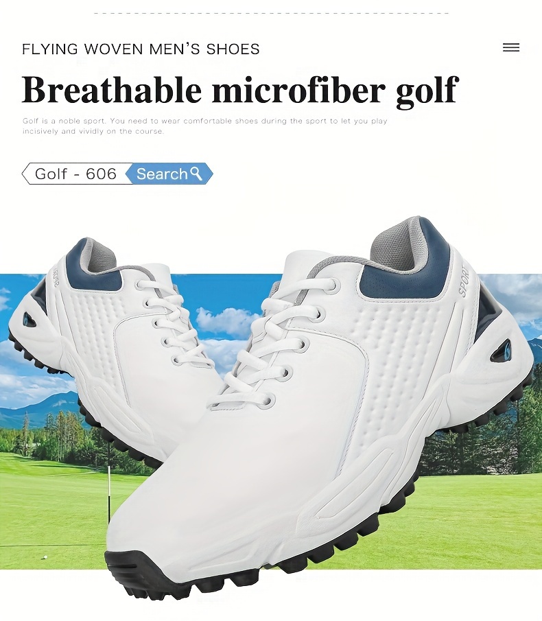 Men's Trendy Professional Golf Shoes Comfy Non Slip Casual - Temu