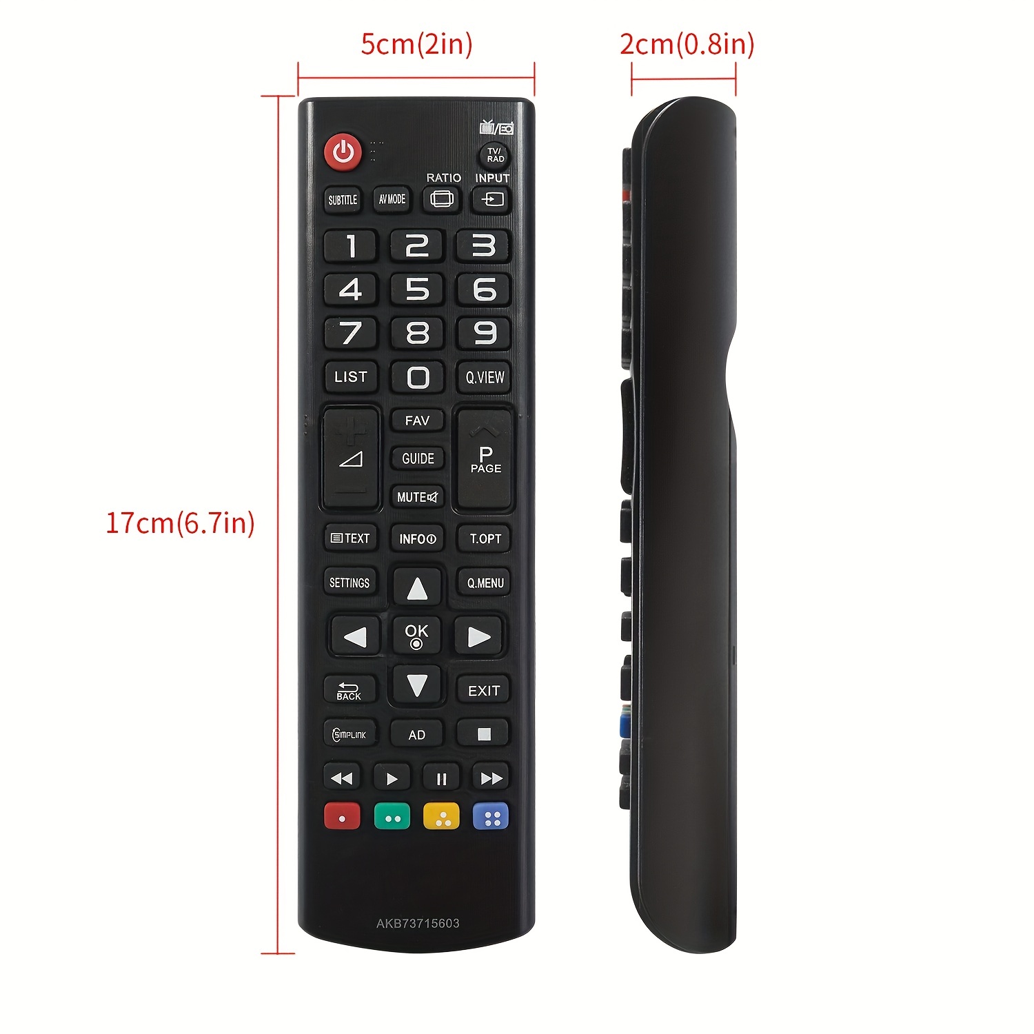 Zerone Akb73715603 Télécommande Universelle pour LG, Télécommande de  Replacement pour TV LG Akb73715603 42pn450b 47ln5400 50ln5400 50pn450b :  : High-Tech