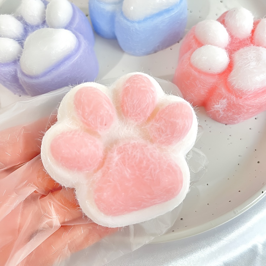 

1pc Creative Plush Cat Paw Squeeze Toy, Cat Paw Pinch Fun, Pocket Daily Decompressing Small Toy, Office Decompressing Leisure Toy, Festival Small Toy, New Year Cute Gift