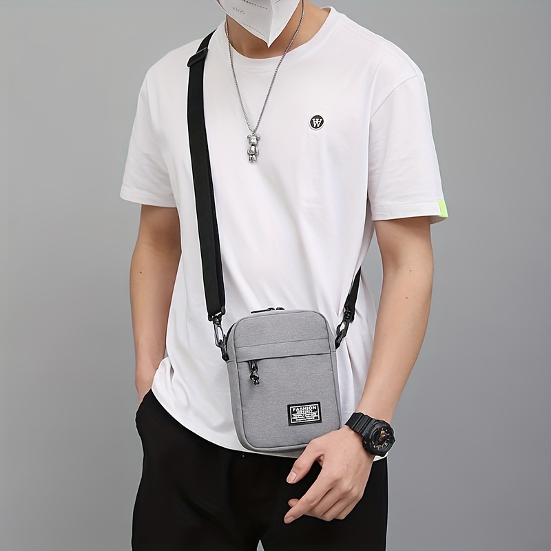 Crossbody Bag For Men,canvas Shoulder Bag For Phone For Passport, Small  Side Bags For Men - Temu