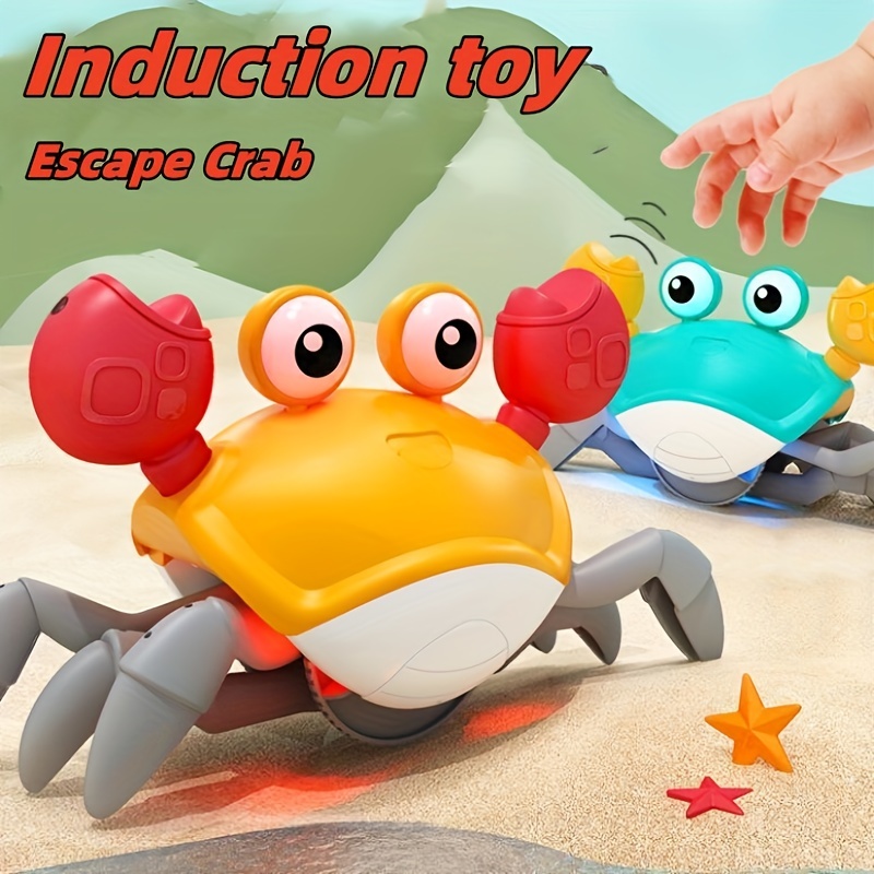 Jouet de bébé crabe rampant, jouets pour garçons de 1 an, jouet de danse  interactif de marche avec musique et lumières, cadeau de Pâques  d'anniversaire de Noël pour