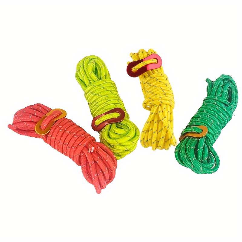 2pcs Windproof Reflective Rope For Outdoor Camping Durable Nylon