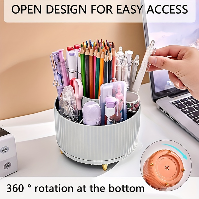 360 Degree Rotation Pen Holder Pencil Holder Desk Desk - Temu Canada