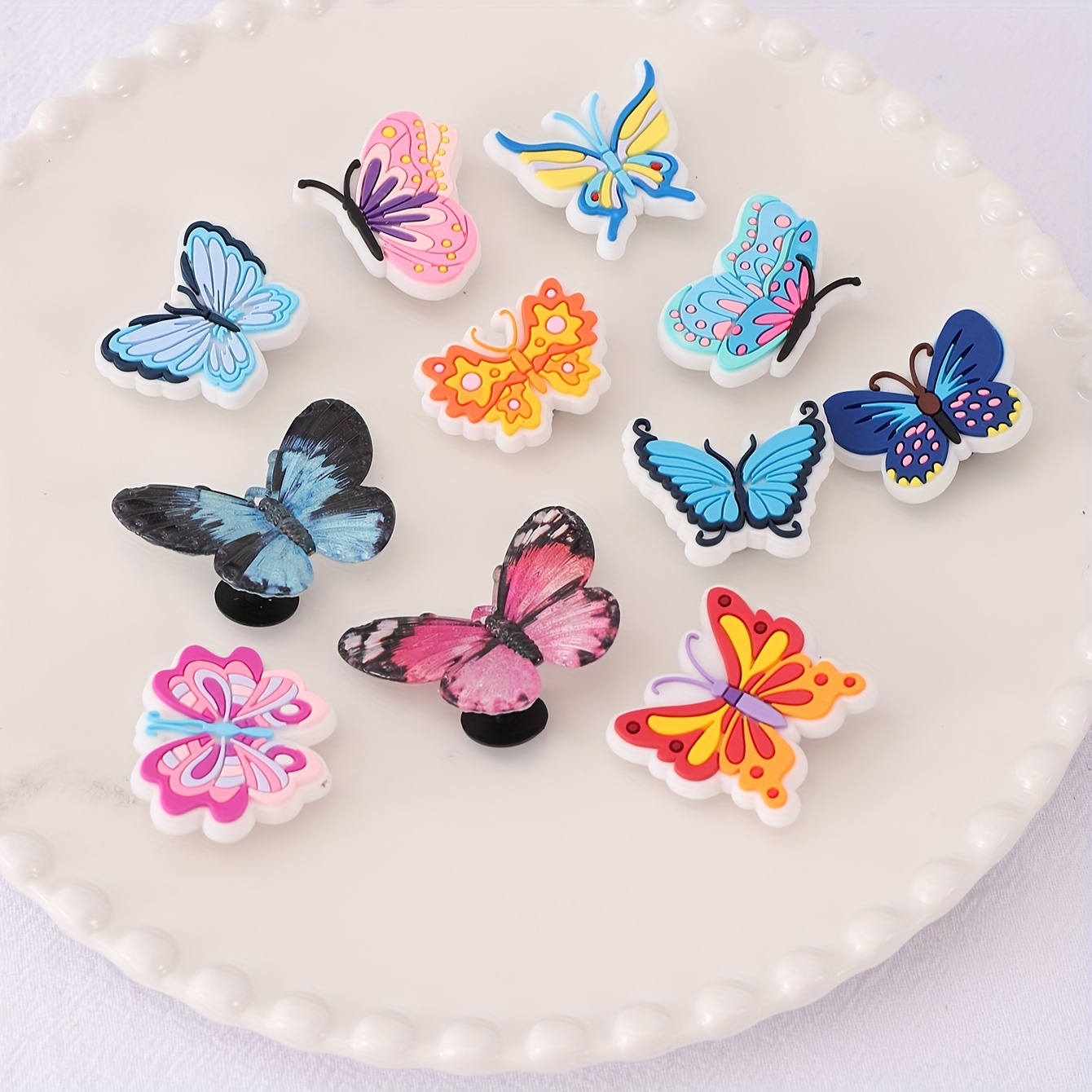 Butterfly Series Shoes Charms For Clogs Sandals Decoration, Shoes