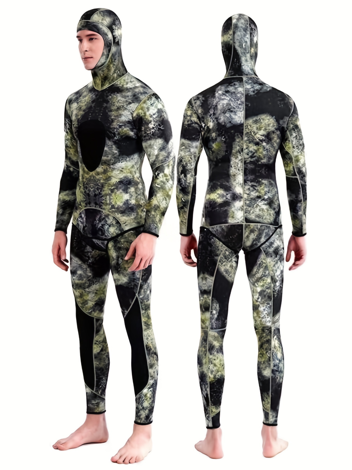 Men's Neoprene Wetsuit High Stretch Full Suit Free living - Temu