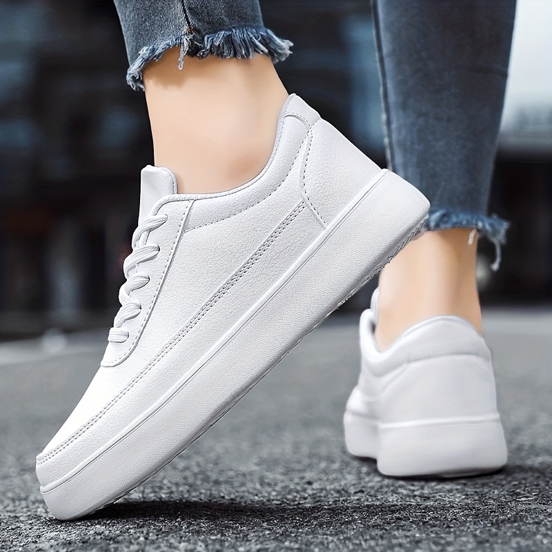 Zapatillas Deporte Casuales Mujer Zapatos Blancos Combinan - Temu