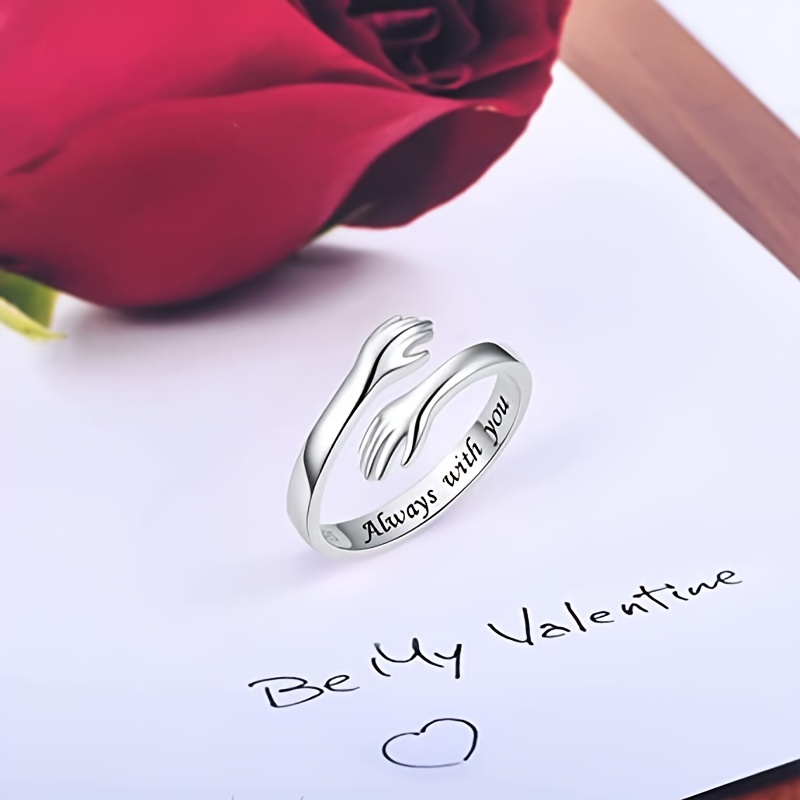 18K Plated Lady Hug Adjustable Ring