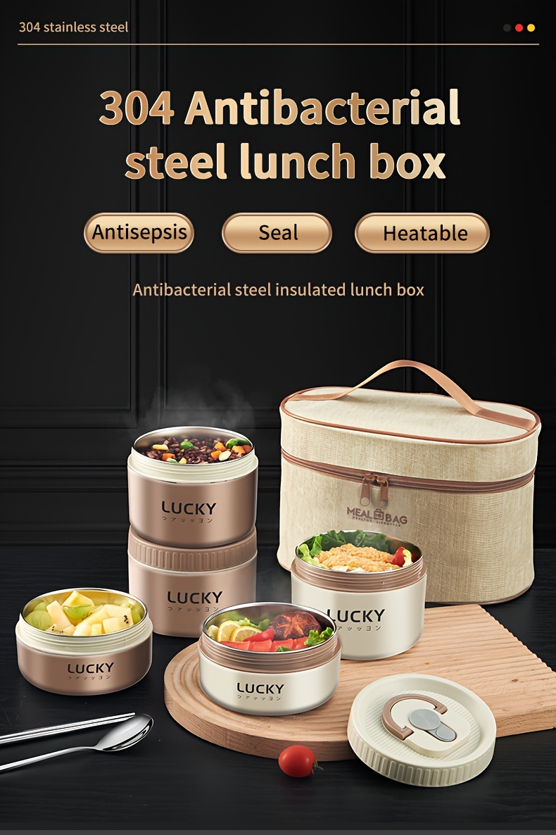 lunch box portable 304 stainless steel insulated lunch box details 0