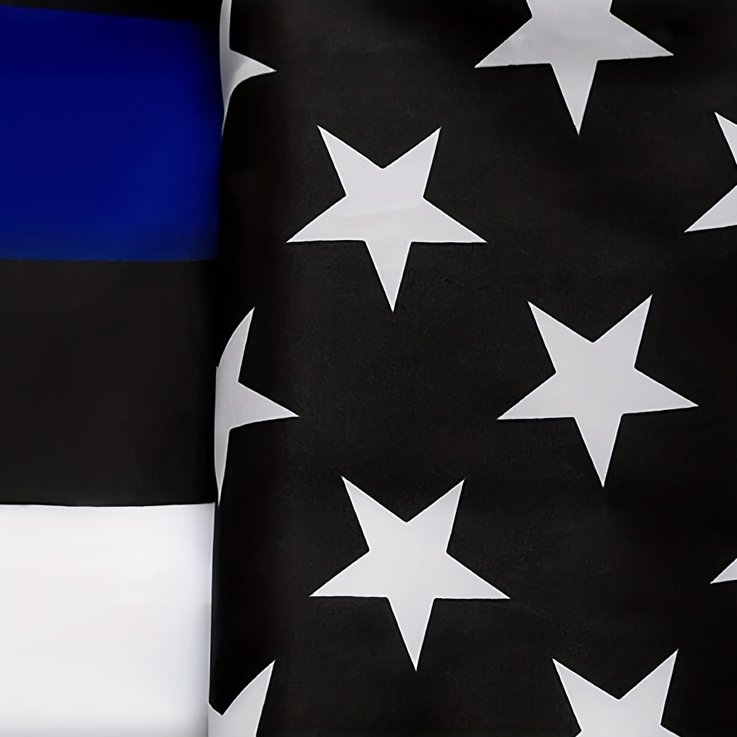 Black Flag Blue Stripe - Thin Blue Line Flag