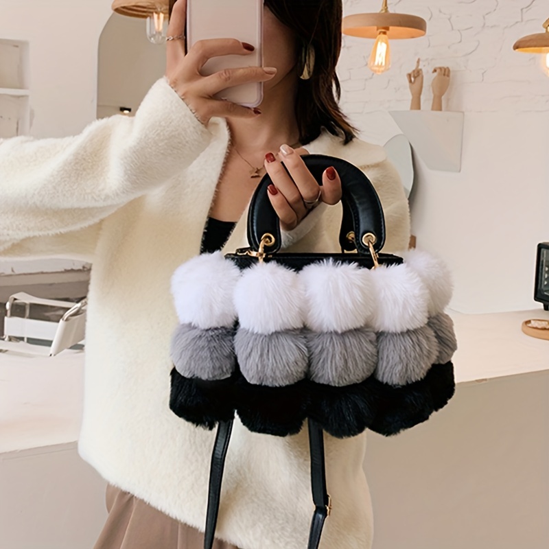 Furry best sale shoulder bags