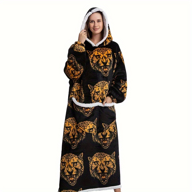 Manta con capucha para mujeres/niños/hombres, manta de gran tamaño y  acogedora sudadera con capucha con forro de sherpa (rosa, de gran tamaño)