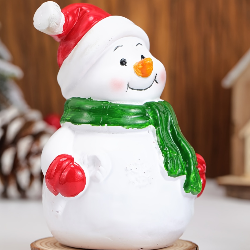 Christmas Miniature Ornaments Mini Resin Santa Claus Snowman