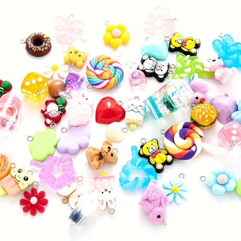 Wholesale Mix by Random Resin Charms for Jewelry Making Diy