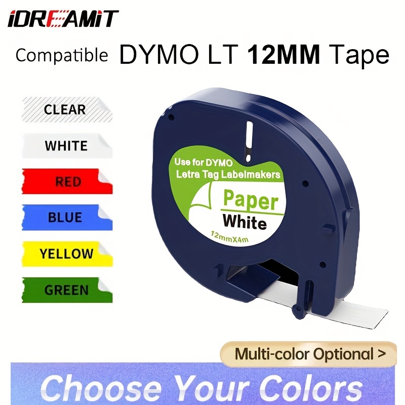 Replacement Dymo Letratag Refills Plastic Label Tape - Temu