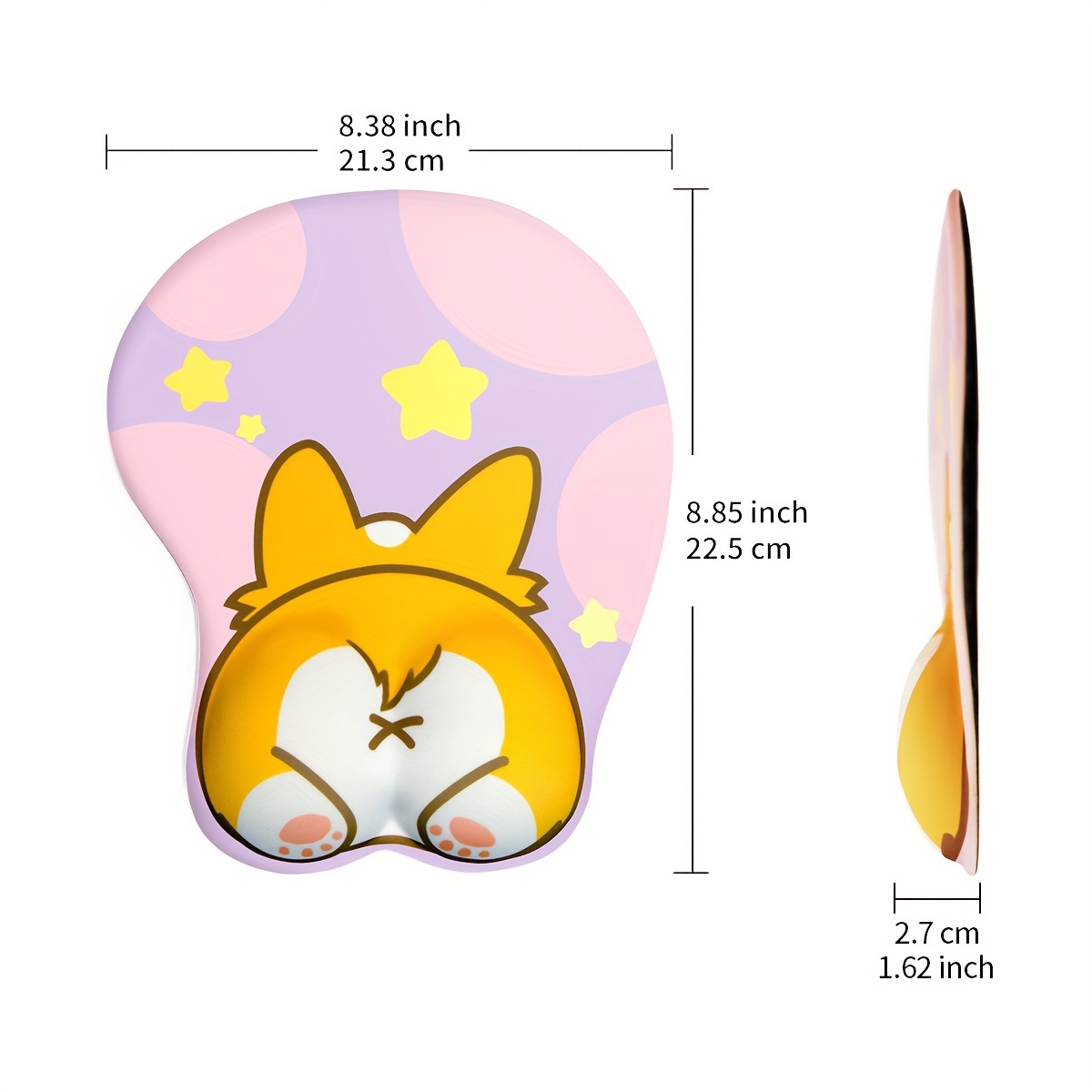 3d Silicone Mouse Pad Wristrest Silicone Anime Cartoon Cute - Temu