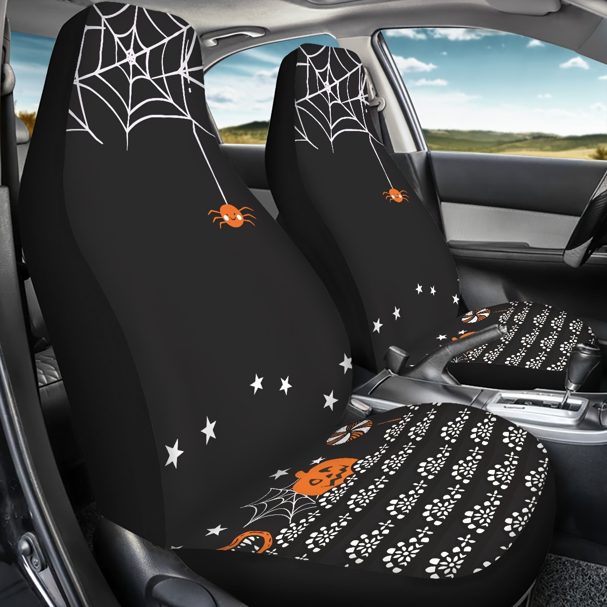 Halloween Colorful Bat Car Seat Covers Printed Bright Neon - Temu