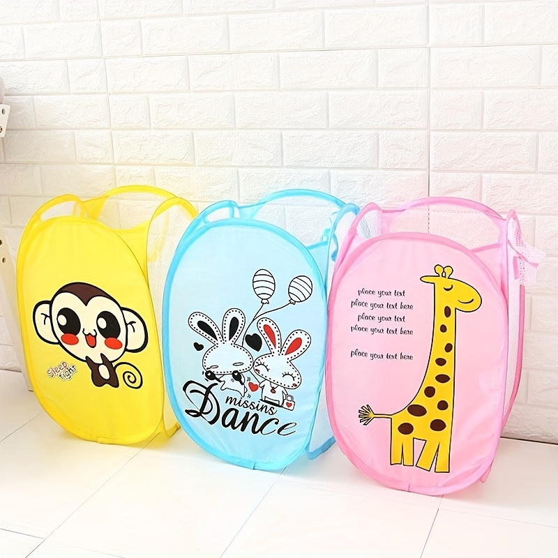 CUTEDWARF Cartoon BBQ Turkey Steak Household Portable Laundry Bag Basket  Foldable Dirty Clothes Pack Large Portable Shopping Bag Home & Kitchen