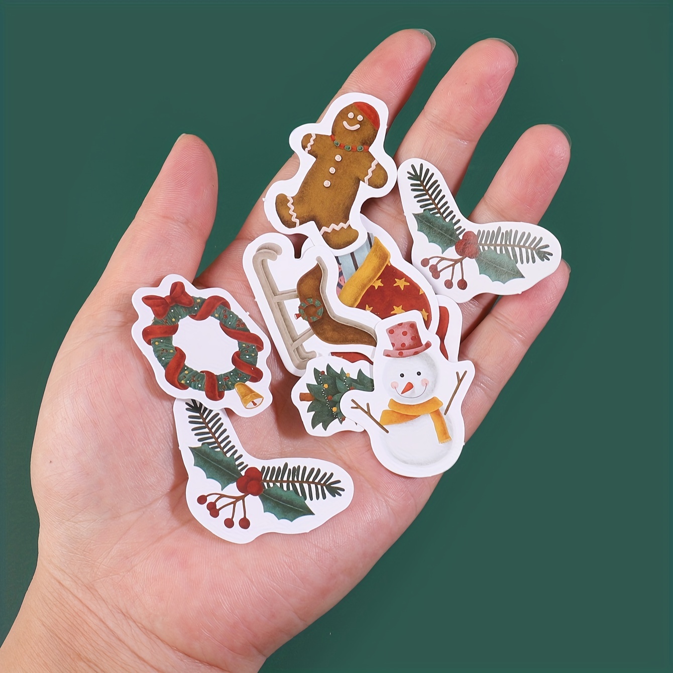 46PCS Christmas Party Stickers: Crafts, Labels Decorations