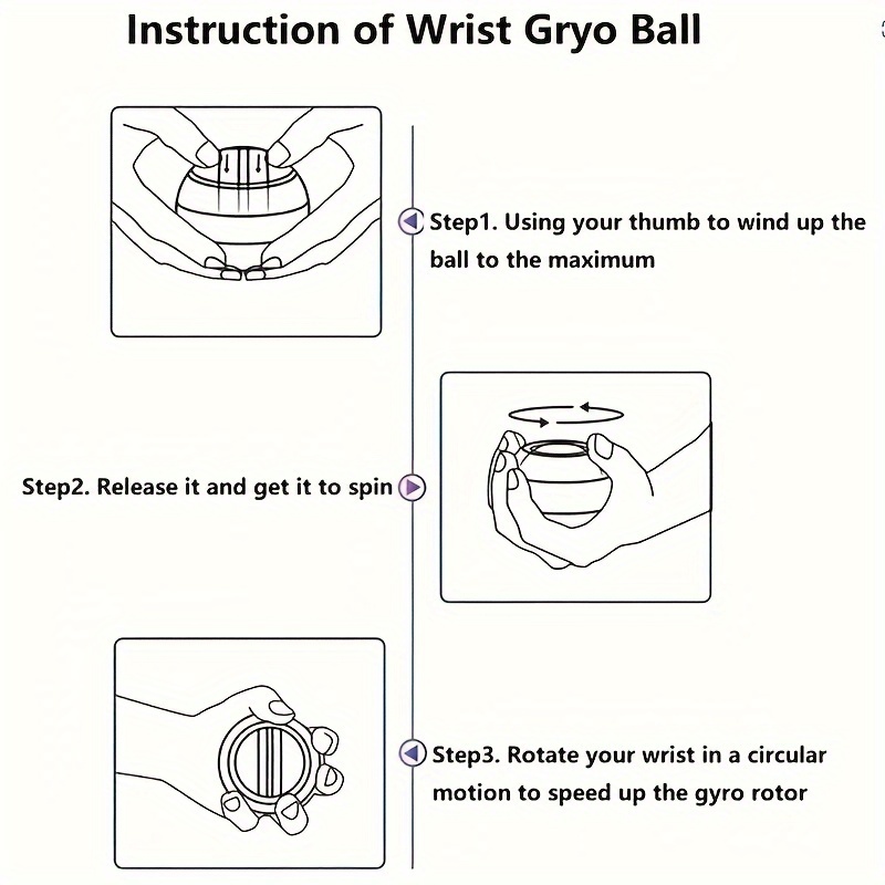 Gyro Ball Wrist Strength Training Device Forearm Arm Finger - Temu