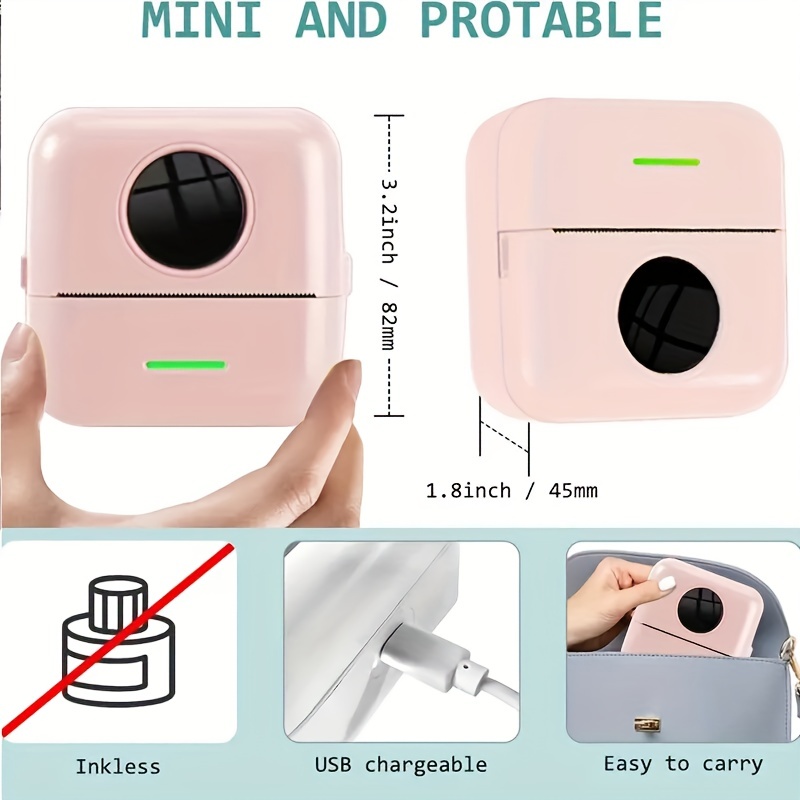 Mini Printer For Iphone And Android Wireless Mini Photo - Temu