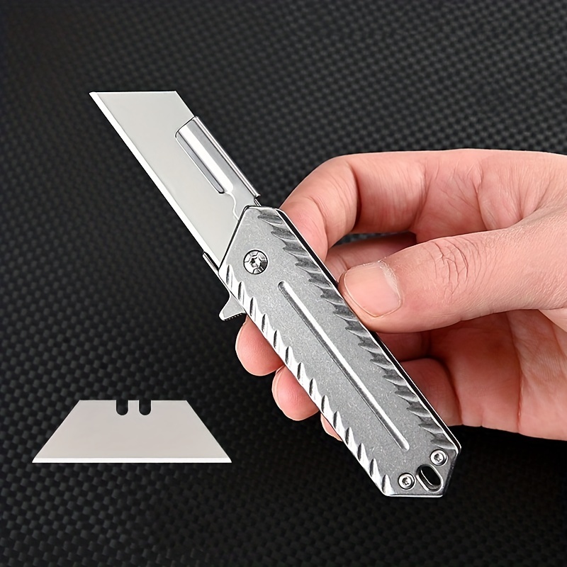 Titanium Alloy Box Cutter Retractable Exacto Knife EDC Razor