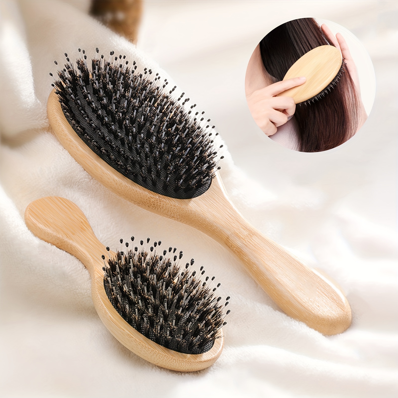 Oval Paddle Air Cushion Comb Bristle Comb Portable - Temu