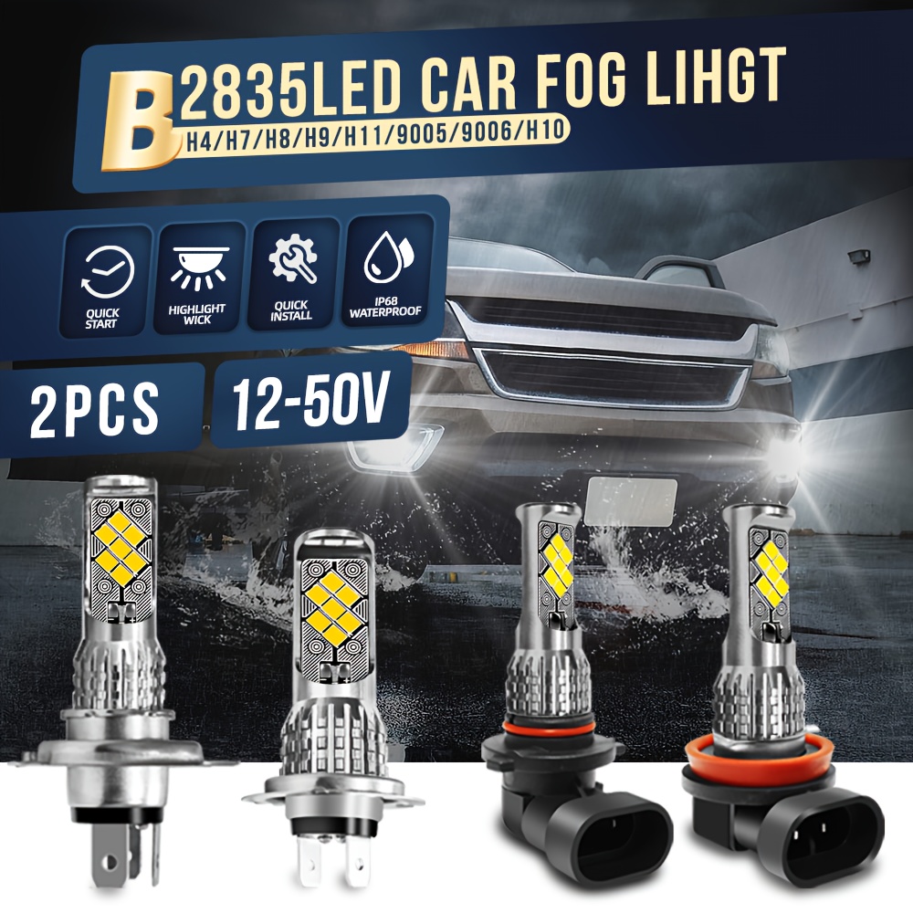 Car Led Fog Light Fog Light Luminescence Signal Car - Temu