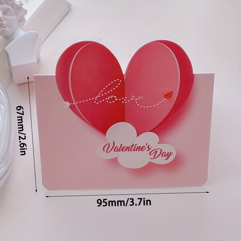 Words of Love Heart Shaped Card to Write a Message Size 4.75 X 4.5 Inches 