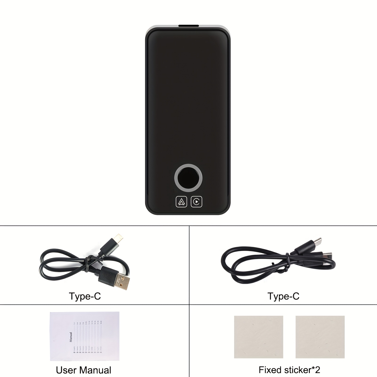 Wireless Android Auto Adapter - USB, USB-C - Black