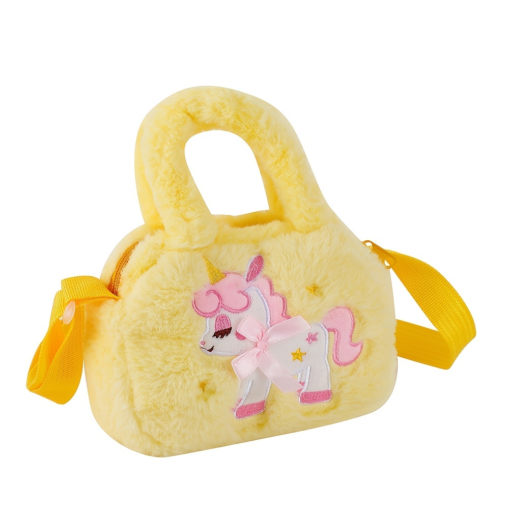 Ragazze Carino Unicorno Peluche Zipper Borsa A Spalla - Temu Italy