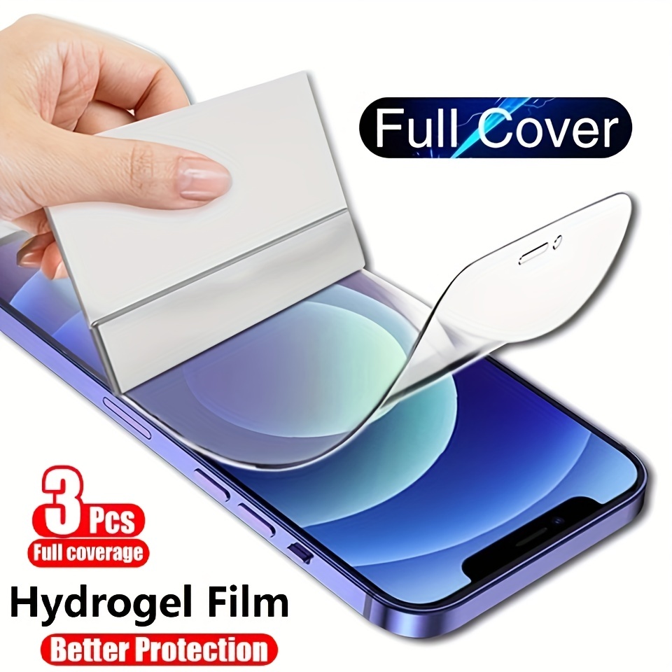 Comprar Protector de pantalla de película de hidrogel transparente para iphone  13 12 Mini 15 14 13 12 Pro Max 11 X XR XS película protectora en iPhone 7 8  Plus