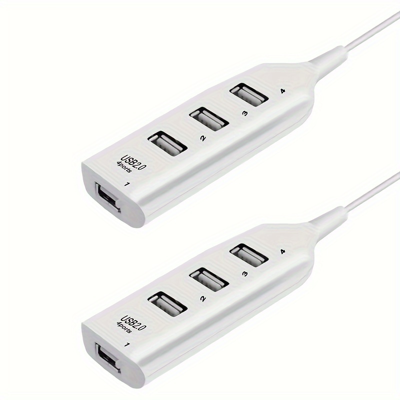 1pc/2pcs 4Port Usb Hub 2.0 Multi Usb Splitter Usb Hab Power Adapter Mini  Hub Socket Splitter Pc laptop Connector