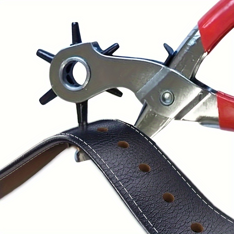 Perforadora de agujero para cinturón, herramienta giratoria de cuero de  varios agujeros, perforadora de cuero para cinturones, correa de reloj